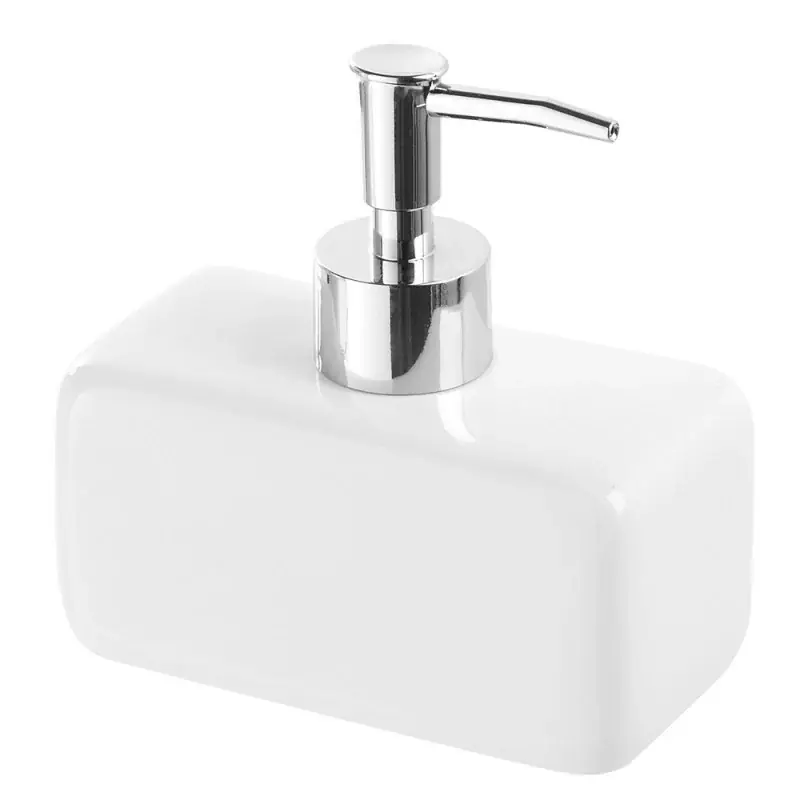 Dispenser Sapone Liquido Rettangolare In Ceramica Bianco Dublino Occasione