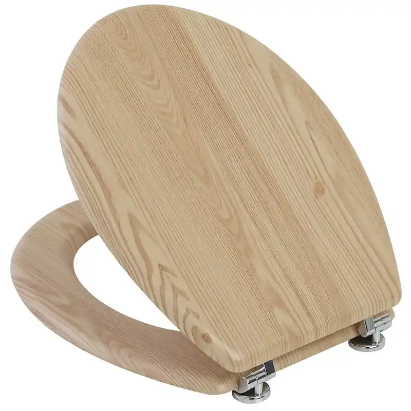 Promo Stagionale Copriwater universale in legno acero rovere con cerniere regolabili