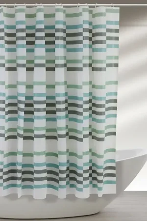 Acquista Ora Tenda doccia 180x200cm in acrilico dal motivo a scacchi munita di ganci