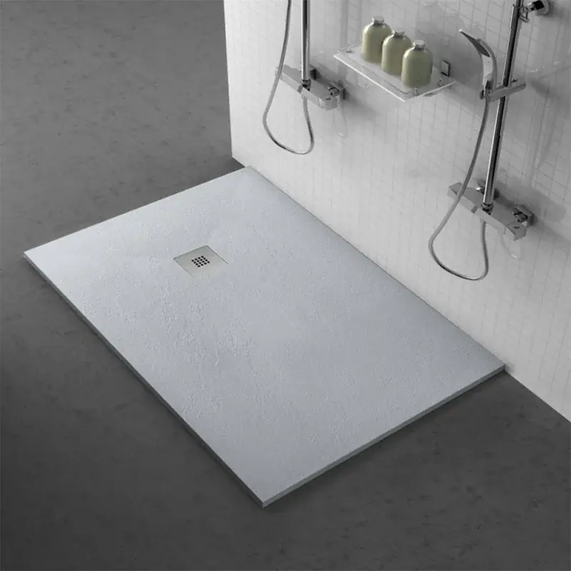 Piatto doccia 70x140 cm grigio effetto pietra in resina riducibile Karen Compra Adesso