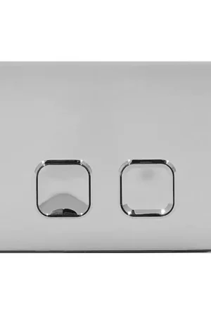 Prezzo Scontato Placca cassetta wc Oli serie Plain in abs cromo lucido con doppio scarico