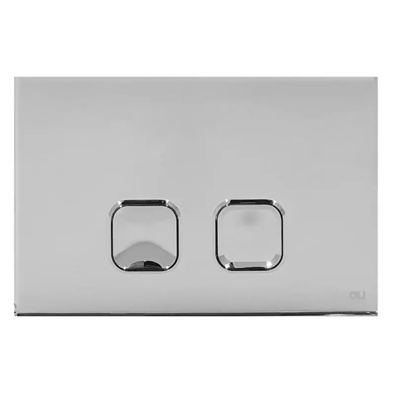Prezzo Scontato Placca cassetta wc Oli serie Plain in abs cromo lucido con doppio scarico