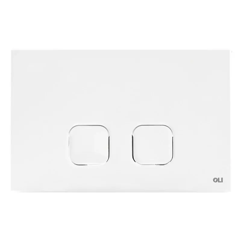 Super Prezzo Placca cassetta wc Oli serie Plain in abs bianco con doppio scarico