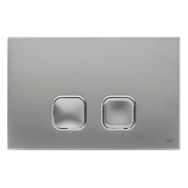 Più Venduto Placca cassetta wc Oli serie Plain in abs satinato con doppio scarico