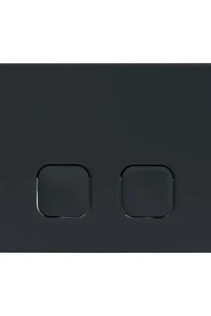 Esclusivo Placca cassetta wc Oli serie Plain in abs nero opaco con finitura soft touch