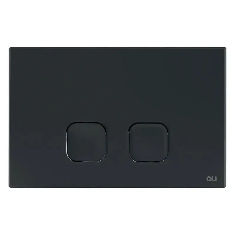 Esclusivo Placca cassetta wc Oli serie Plain in abs nero opaco con finitura soft touch