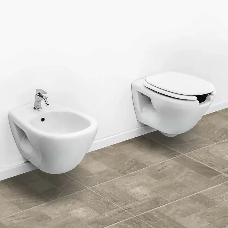 Coppia sanitari sospesi per disabili con apertura frontale e copriwc Super Prezzo