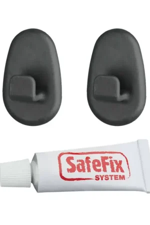 Ganci per bagno in finitura nera Origin Lava completi di colla Safe Fix Prezzo Conveniente