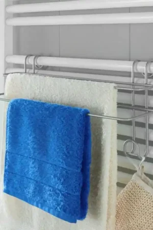 Porta asciugamani per termoarredo in acciaio rivestito con Polytherm grigio Scelto Dai Clienti