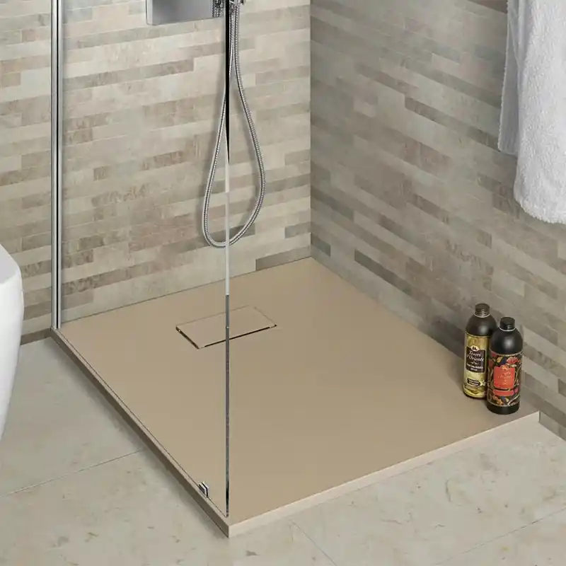 Piatto doccia in resina 70x100 serie Agorà pietra tortora su misura Reso Gratuito