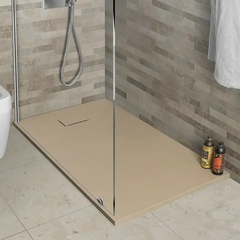 Ultime Pezzi Piatto doccia 80x120 su misura serie Agorà in resina pietra tortora