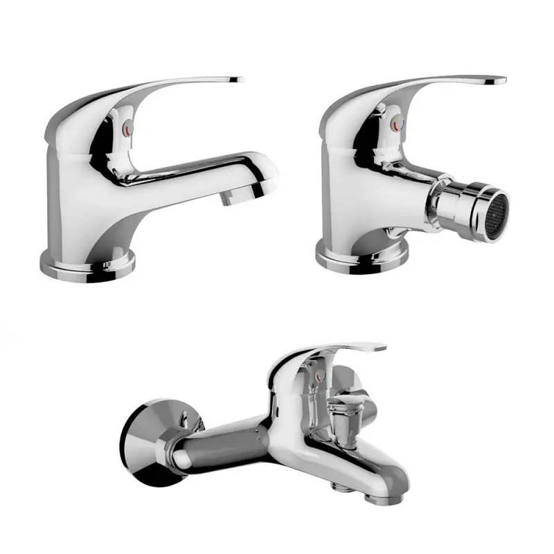 Acquista Ora Set miscelatori lavabo bidet e vasca Italia in ottone cromo