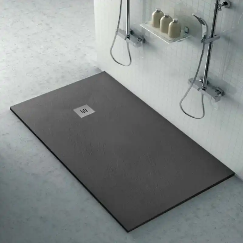 Piatto doccia filo pavimento Karen 80x150 resina pietra antracite Occasione Imperdibile