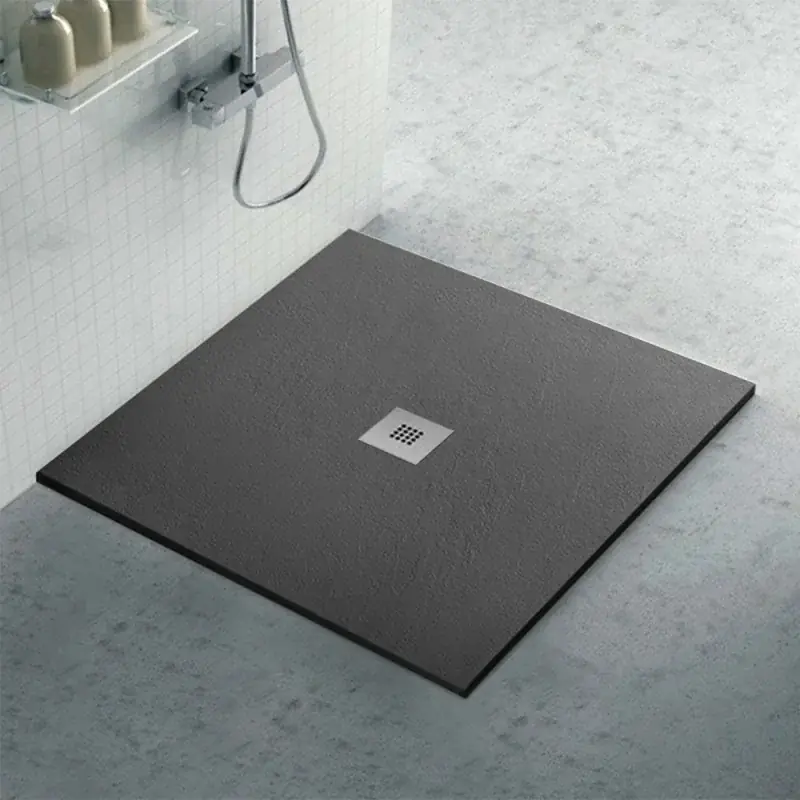 Promozione Esclusiva Piatto doccia filo pavimento 100x100 in resina Karen pietra ardesia