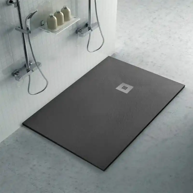 Prezzo Conveniente Piatto doccia filo pavimento Karen 70x110 resina pietra antracite