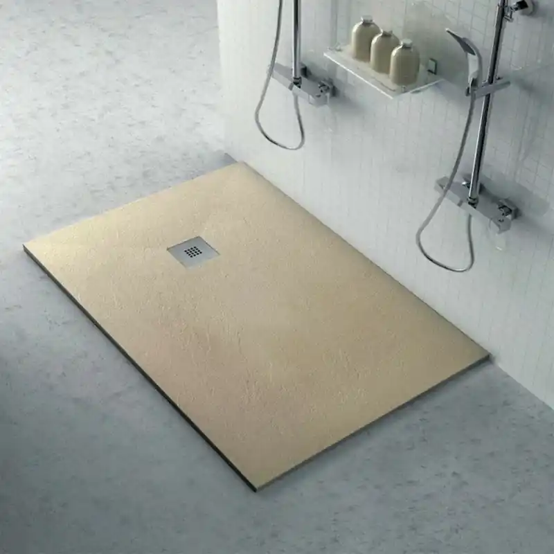 Piatto doccia filo pavimento Karen 80x130 in resina pietra tortora Ultima Occasione