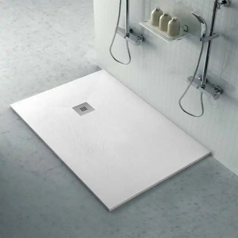 Promozione Esclusiva Piatto doccia filo pavimento Karen 70x110 in resina bianco pietra