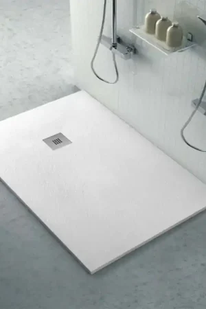 Affare Piatto doccia 70x90 Karen in resina riducibile bianco effetto pietra