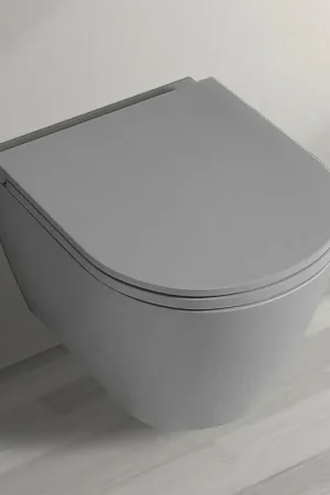 Water sospeso rimfree serie Feeling in ceramica con finitura grigio opaco Scelto Dai Clienti