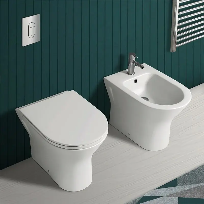 Ordina Subito Sanitari filo muro Feeling rimfree in bianco matt con copriwc softclose