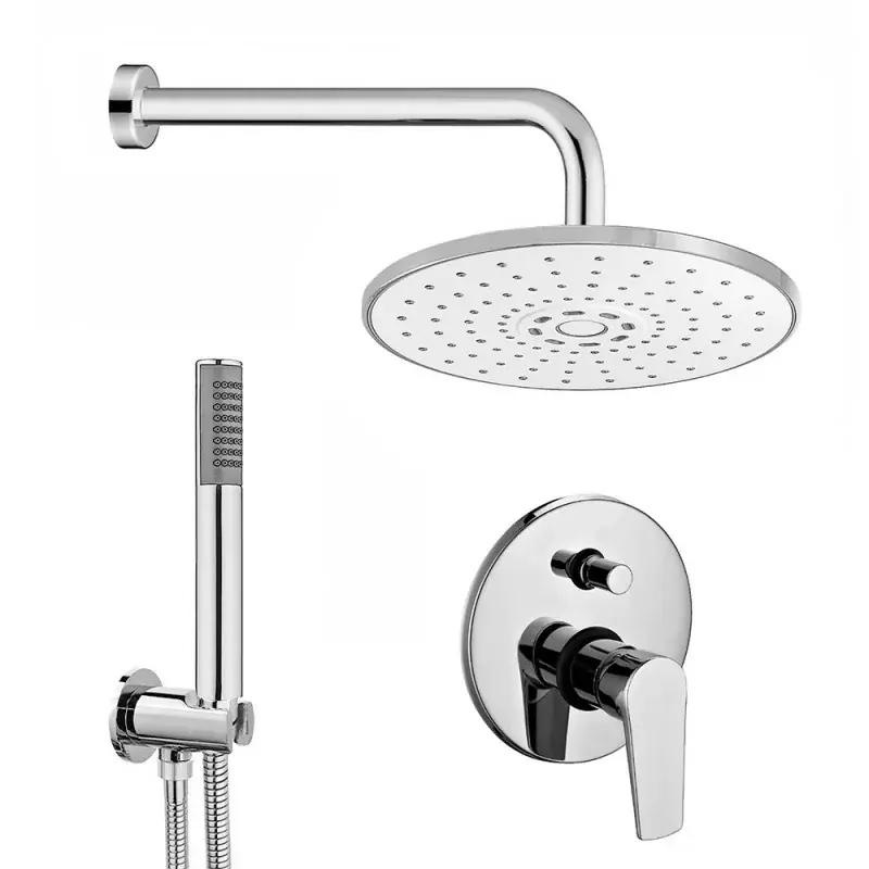 Spedizione Espresso Set doccia Prima braccio 40 cm + soffione Abs 22 cm + kit doccia + miscelatore