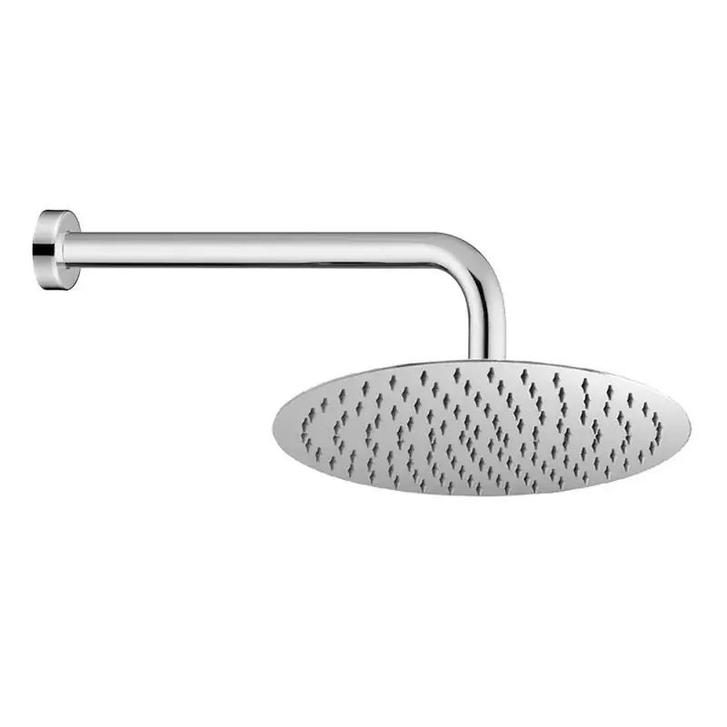 Promo Stagionale Set doccia cromo braccio doccia 35 cm + soffione tondo 20 cm acciaio inox