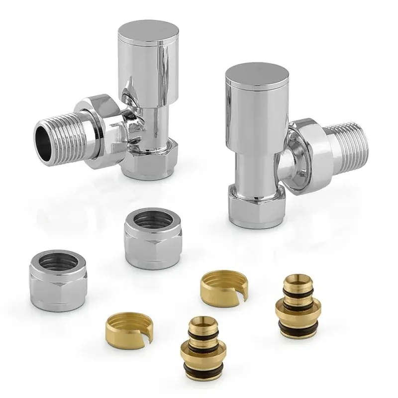 Valvole per termoarredo cromate con raccordi multistrato da 16 mm G 1/2 Offerta
