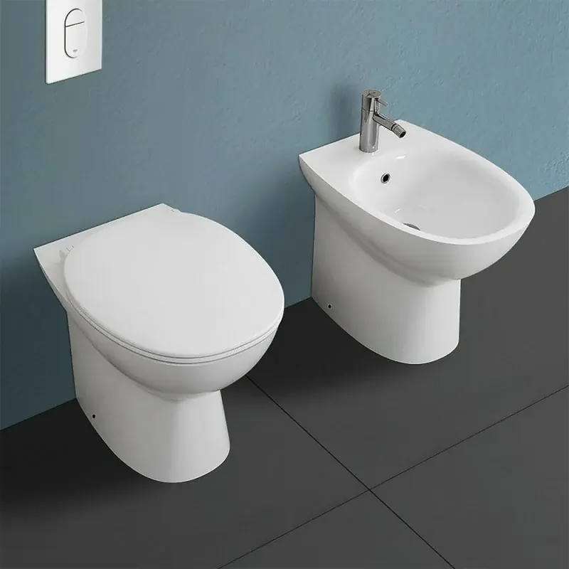 Vendita Finale Sanitari filomuro Rimless Morning scarico universale e sedile originale