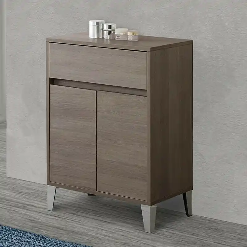 Mobiletto multiuso da 60 cm Way 2 ante e un cassetto in rovere scuro Popolare