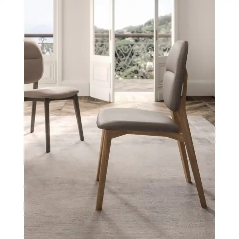 Super Prezzo Ozzio Sedia Giotto art. S010 struttura in rovere e seduta in tessuto da H.94 cm