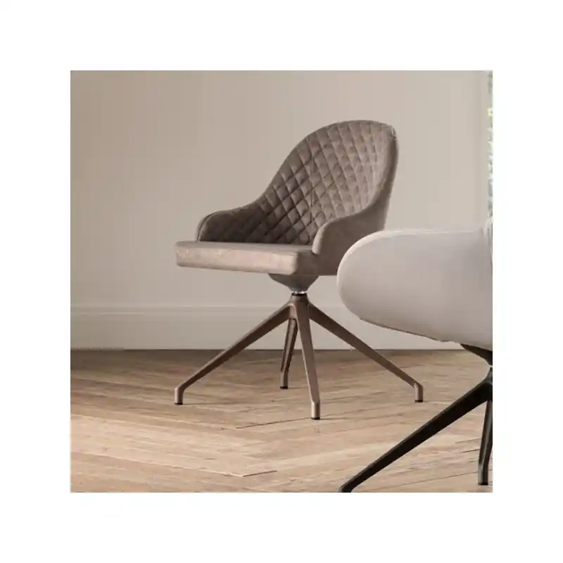 Occasione Ozzio Poltroncina girevole Gilda art. S461 struttura in metallo e seduta in tessuto da H.81 cm