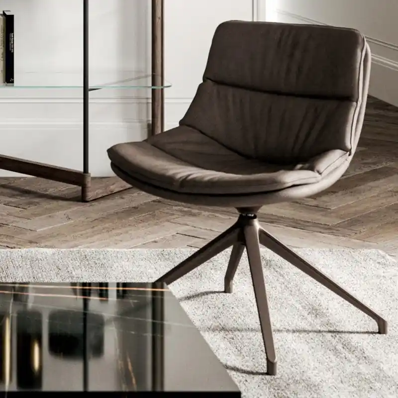 Ozzio Poltroncina girevole Sveva art. S059 struttura in metallo e seduta in tessuto da H.82 cm Acquista Ora