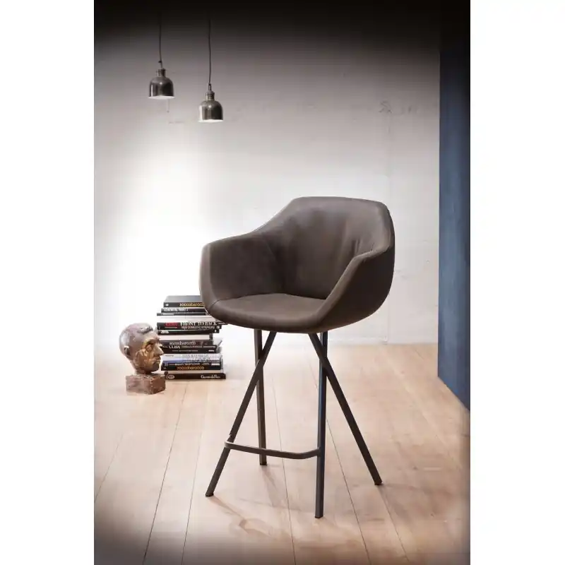 Miglior Prezzo Ozzio Sgabello Dumbo art. S552 struttura in metallo e seduta in tessuto da H.103.5 cm - Con braccioli