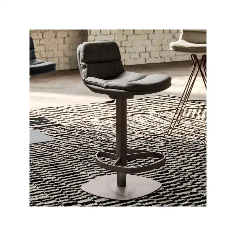 Acquista Ora Ozzio Sgabello Marlon art. S513 struttura in metallo e seduta in tessuto da H.78/104 cm