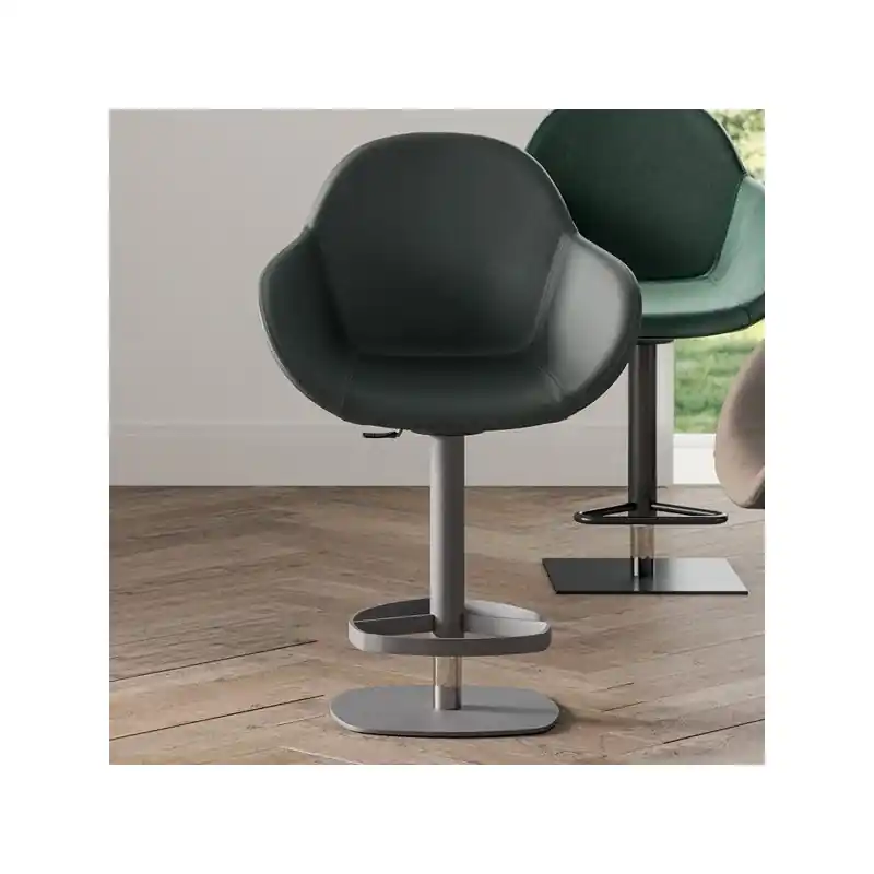 Ozzio Sgabello Oscar art. S559 struttura in metallo e seduta in tessuto da H.97.5/124 cm - Con braccioli Compra Oggi Stesso