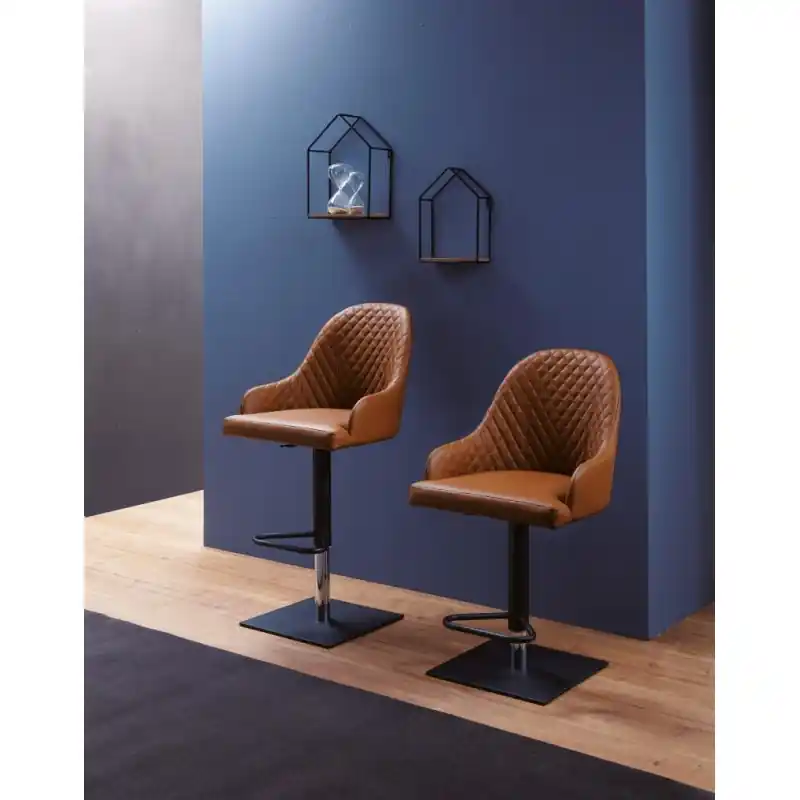 Ozzio Sgabello Prometeo art. S508 struttura in metallo e seduta in tessuto da H.94.5/120.5 cm - Con braccioli Prezzo Di Fabbrica