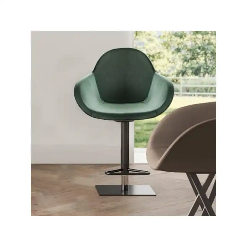 Nuovo Arrivo Ozzio Sgabello Vasco art. S558 struttura in metallo e seduta in tessuto da H.99.5/126 cm - Con braccioli