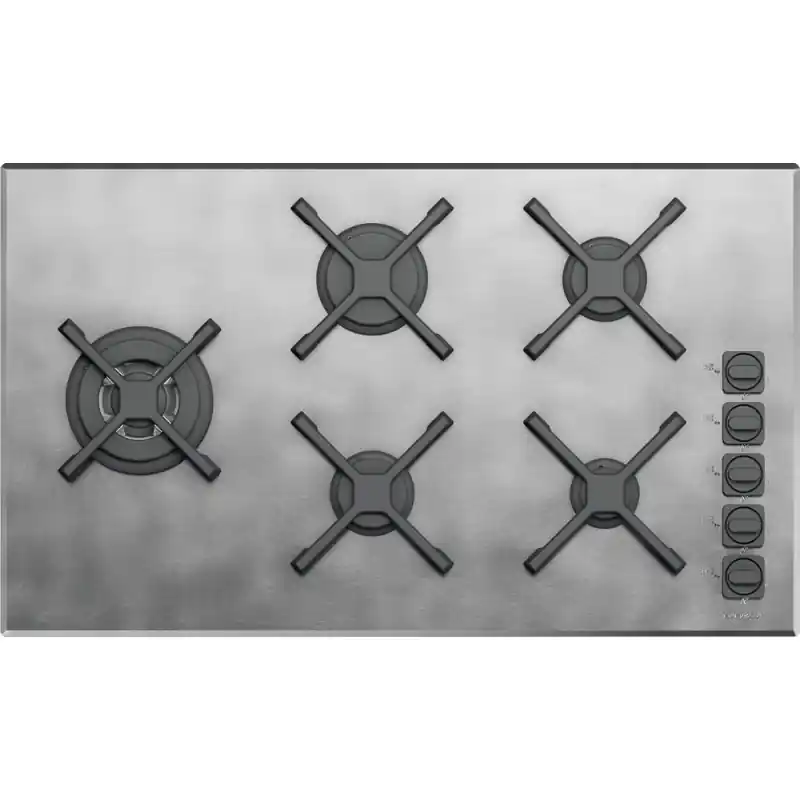 Reso Gratuito Barazza Piano cottura a gas UNIQUE 1PUN95 finitura inox vintage da 86 cm