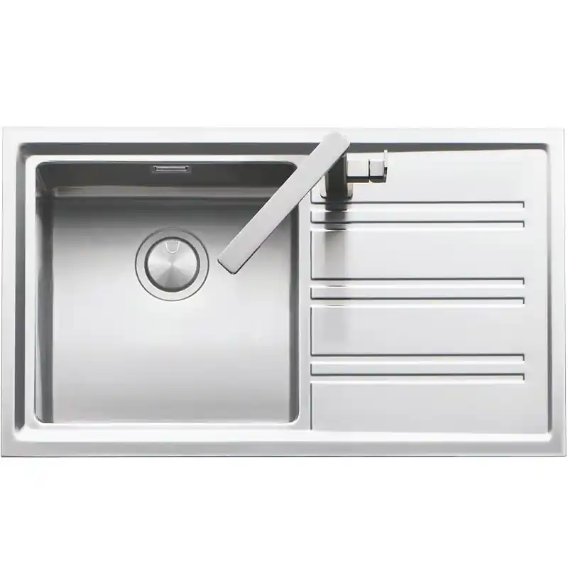 Barazza Lavello una vasca con gocciolatoio dx EASY 1LES91PD finitura inox satinato da 86x51 cm Offerta Lampo