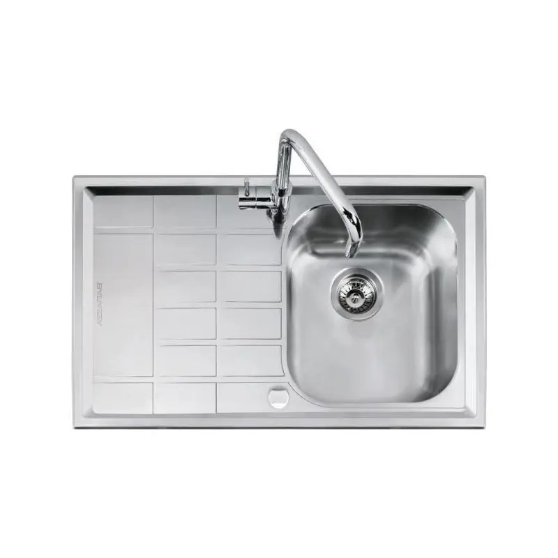 Subito Disponibile Barazza Lavello una vasca con gocciolatoio sx B_LEVEL 1LLV90/1S finitura inox satinato da 86x50 cm