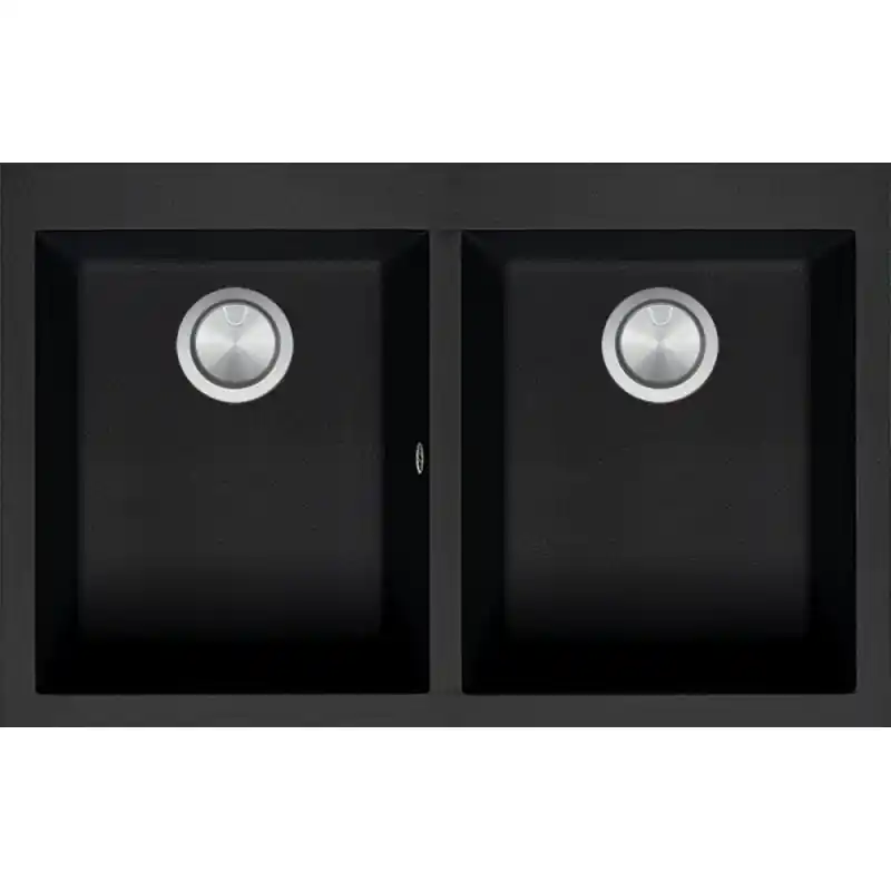 Consegna Rapida Barazza Lavello due vasche SOUL 1LSO82N finitura b_granite nero da 79x50 cm