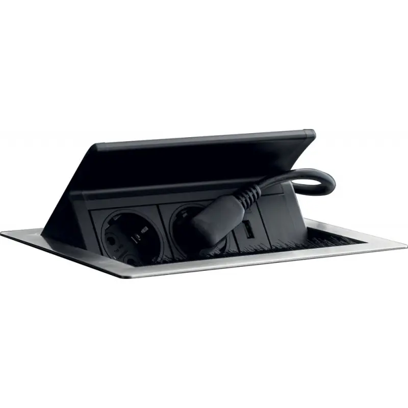 Pagamento Sicuro PRONTA CONSEGNA - Barazza Portaprese da top Up da incasso e filo 1PPTU con coperchio inox AISI 304 satinato da 21 cm