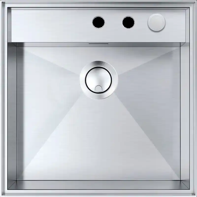 Barazza Lavello una vasca LAVELLI MIZU 1LMZ51 finitura inox satinato da 52x52 cm Saldi