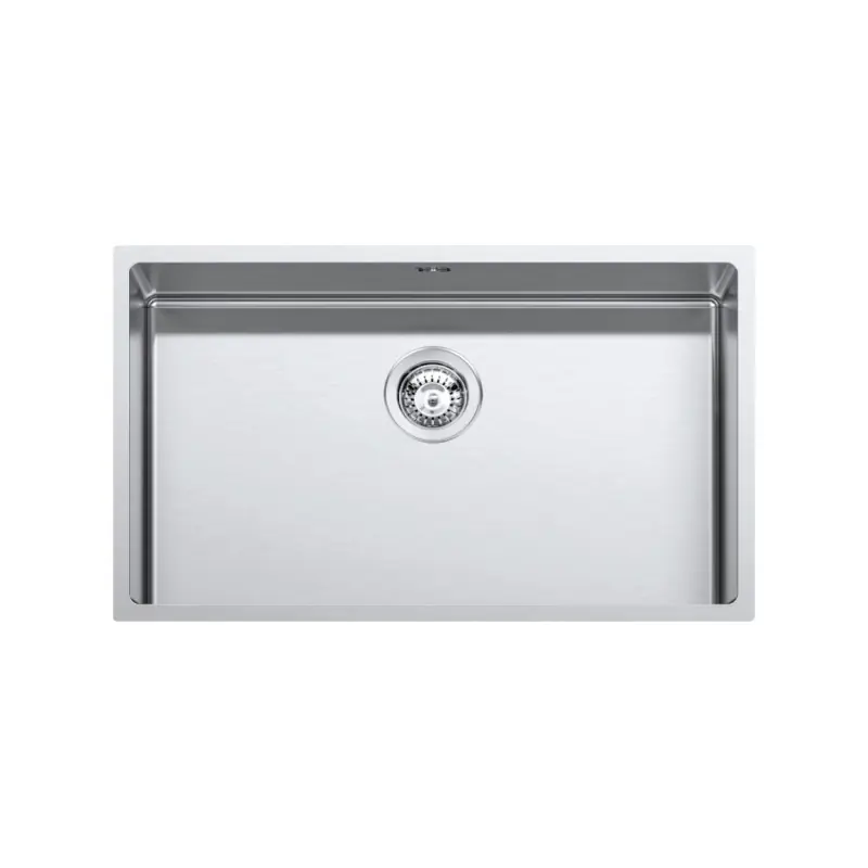 Barazza Lavello una vasca quadra R12 1QR706 finitura inox AISI 316 satinato da 70x40 cm Quantità Limitata