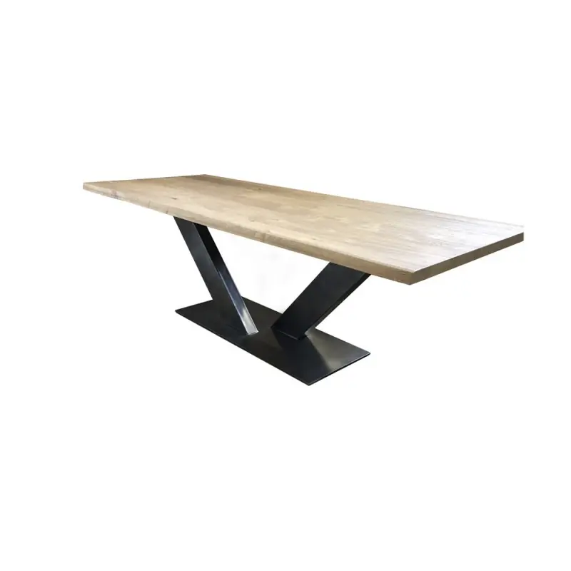Acquista Ora TavoloBello Tavolo fisso Denver con struttura in metallo e piano in legno da 180x90 cm - Con 2 allunghe optional - VOUCHER EXTRA 19% NEL CARRELLO
