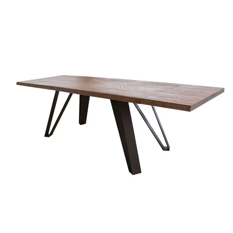TavoloBello Tavolo fisso Olso con struttura in metallo e piano a scelta da 200x100 cm - Con 2 allunghe optional - VOUCHER EXTRA 19% NEL CARRELLO Promo Stagionale