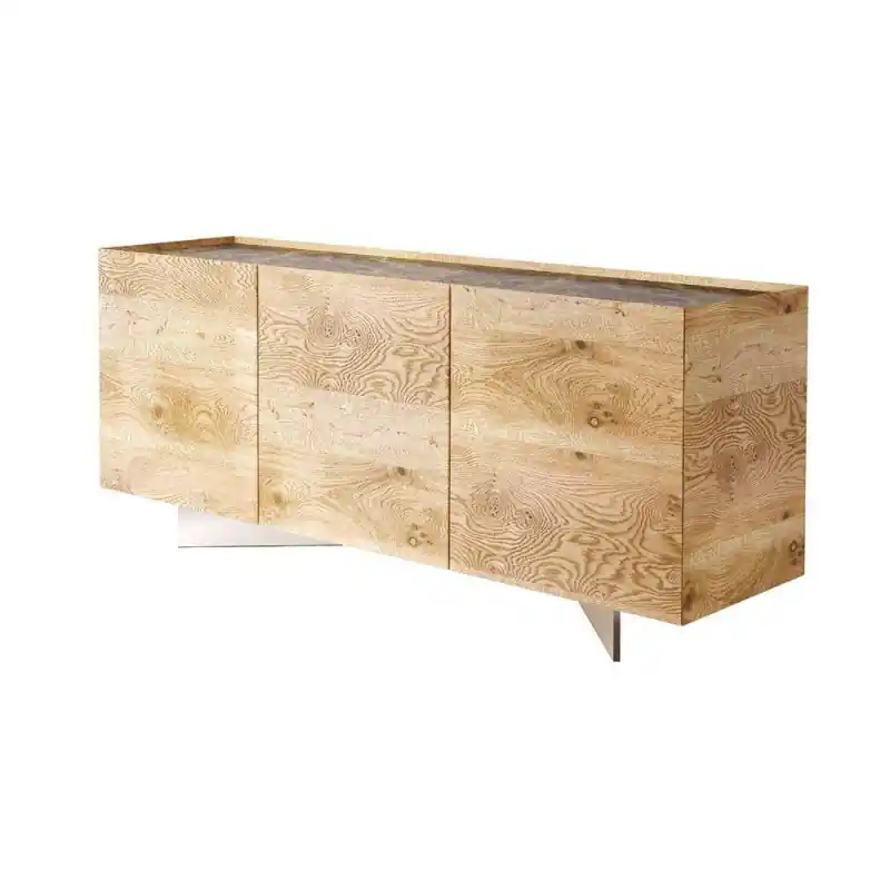 Pagamento Sicuro TavoloBello Madia Kairos con basamento in cristallo da L.180 cm e H.78 cm – 3 ante - VOUCHER EXTRA 19% NEL CARRELLO