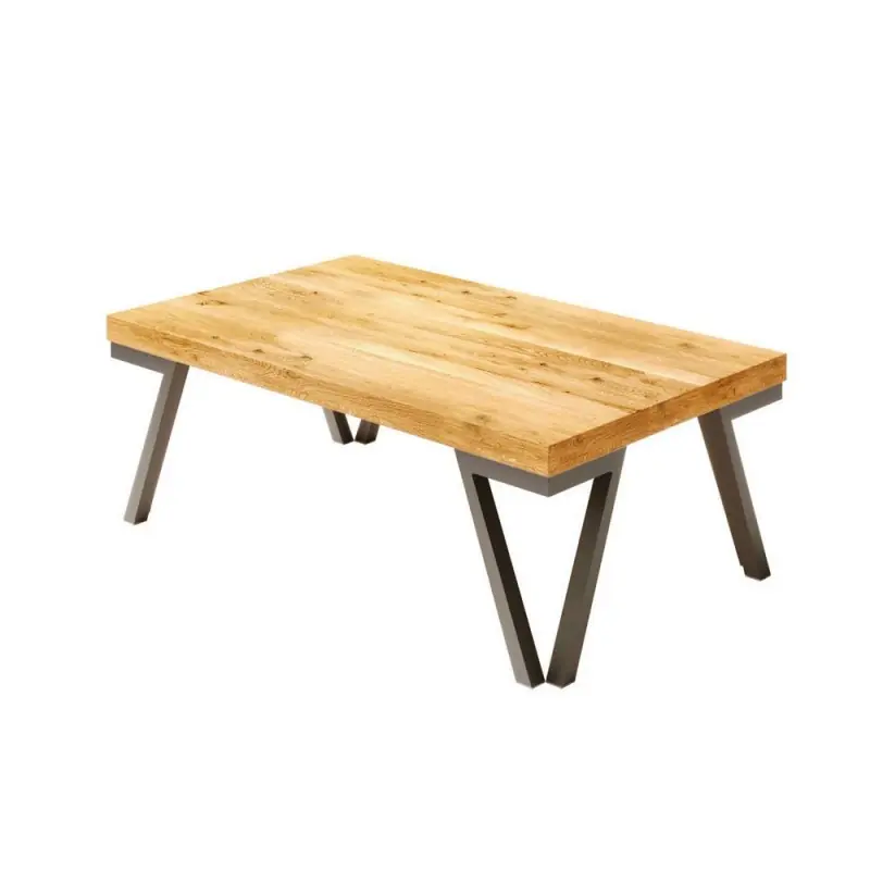 TavoloBello Tavolo da fumo Denali con struttura in metallo e piano in massello da 120x50 cm - VOUCHER EXTRA 19% NEL CARRELLO Spedito Oggi