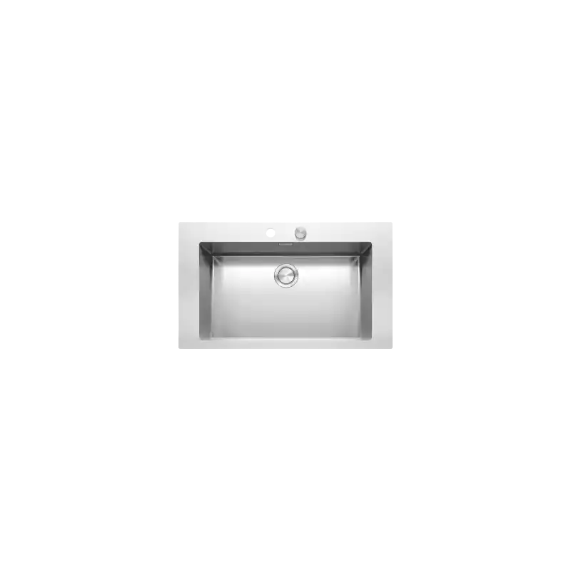 Professionale Barazza Lavello una vasca MOOD 1LMDR91 finitura inox satinato da 86x51 cm