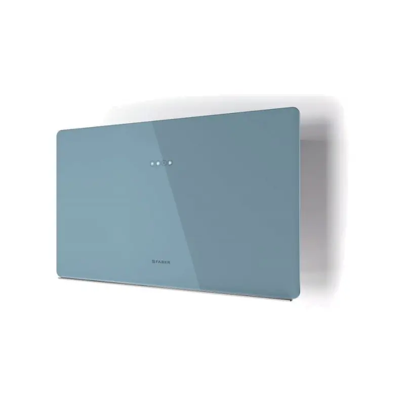 Ultima Occasione PRONTA CONSEGNA - Faber Cappa a parete GLAM FIT ZERO DRIP DB 80 330.0615.655 finitura vetro blu polvere da 80 cm